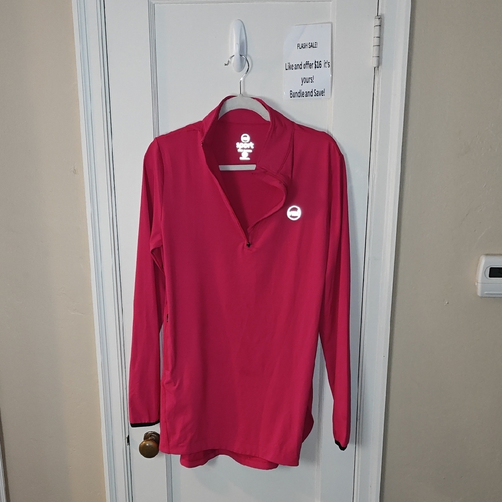 Women's Pink Quarter-Zip Cover Up